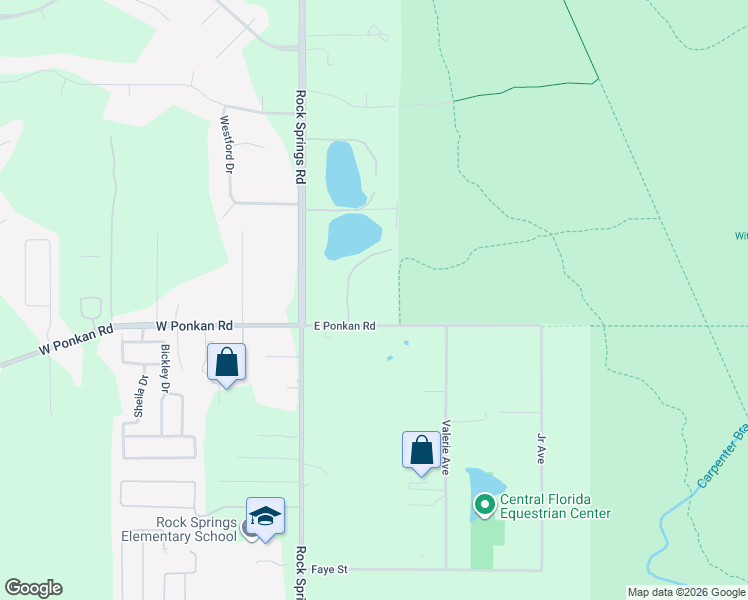 map of restaurants, bars, coffee shops, grocery stores, and more near 191 East Ponkan Road in Apopka