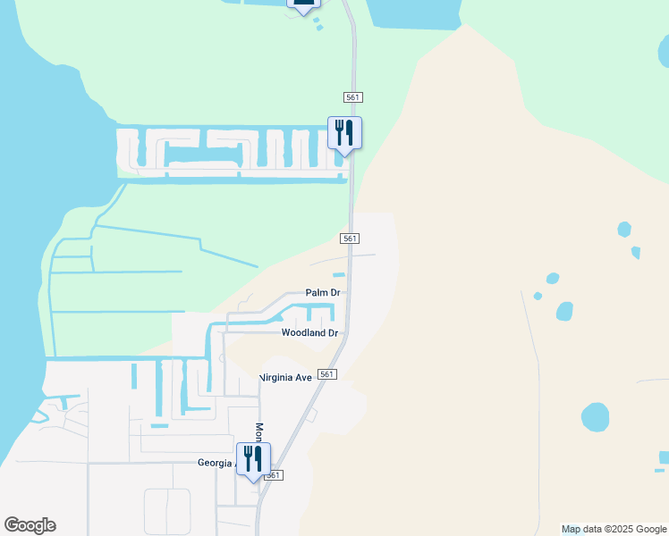 map of restaurants, bars, coffee shops, grocery stores, and more near 13640 Westbrock Road in Astatula