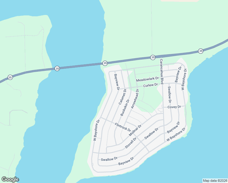 map of restaurants, bars, coffee shops, grocery stores, and more near 168 Bayview Drive in Palacios