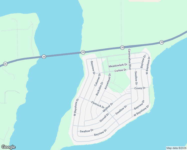 map of restaurants, bars, coffee shops, grocery stores, and more near 168 Bayview Drive in Palacios