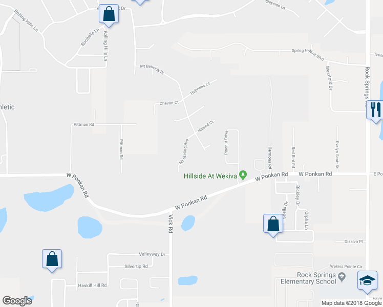 map of restaurants, bars, coffee shops, grocery stores, and more near 664 Mt Stirling Ave in Apopka