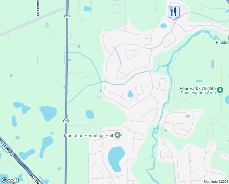 map of restaurants, bars, coffee shops, grocery stores, and more near 26669 Otter Creek Lane in Leesburg