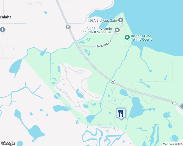 map of restaurants, bars, coffee shops, grocery stores, and more near 9504 San Fernando Court in Howey-in-the-Hills