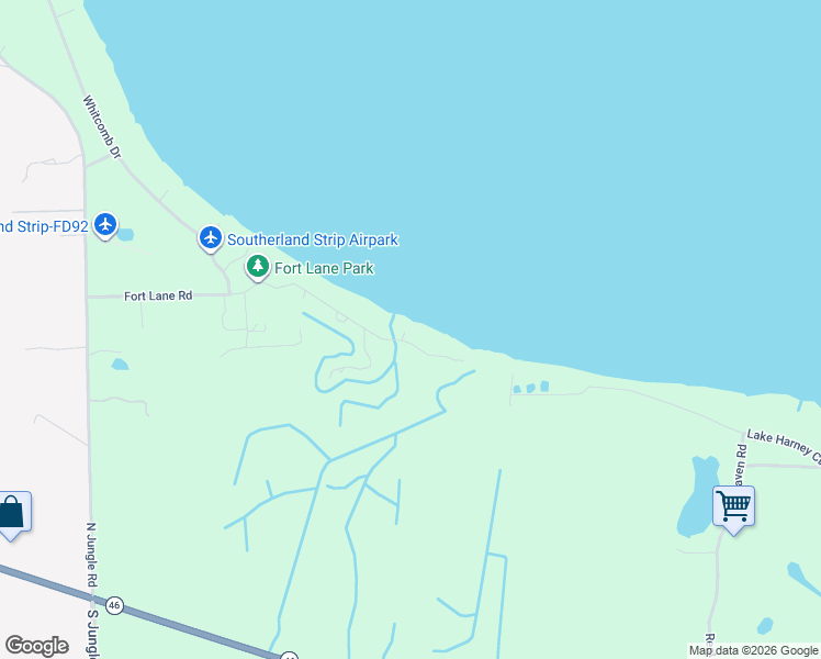 map of restaurants, bars, coffee shops, grocery stores, and more near 2518 Fort Lane Road in Geneva