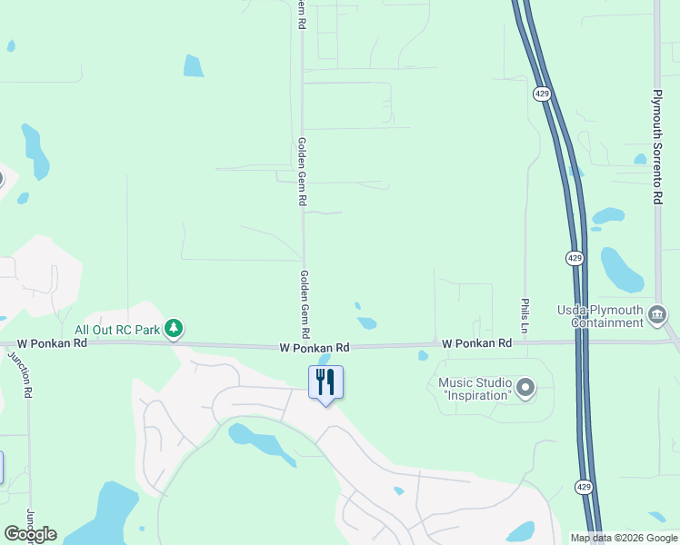 map of restaurants, bars, coffee shops, grocery stores, and more near 3255 Golden Gem Road in Apopka