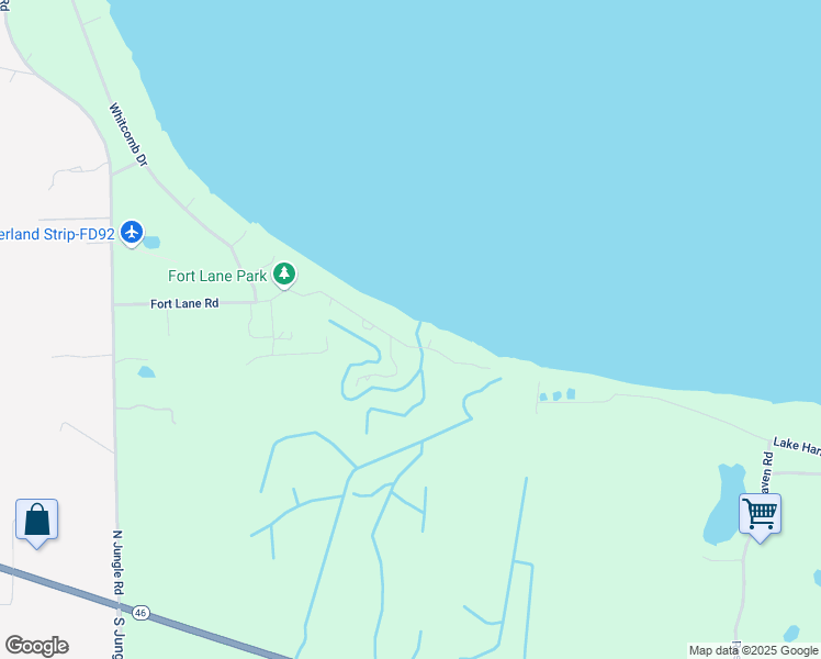 map of restaurants, bars, coffee shops, grocery stores, and more near 2490 Fort Lane Road in Geneva