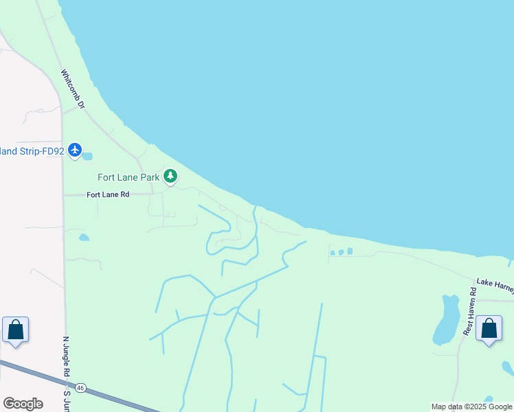 map of restaurants, bars, coffee shops, grocery stores, and more near 2490 Fort Lane Road in Geneva