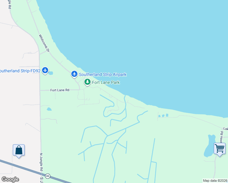 map of restaurants, bars, coffee shops, grocery stores, and more near 2458 Fort Lane Road in Geneva