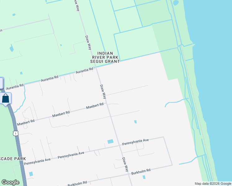 map of restaurants, bars, coffee shops, grocery stores, and more near Davis Road in Mims