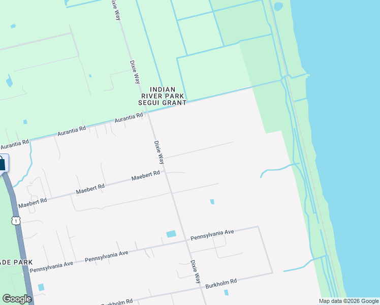 map of restaurants, bars, coffee shops, grocery stores, and more near Davis Road in Mims