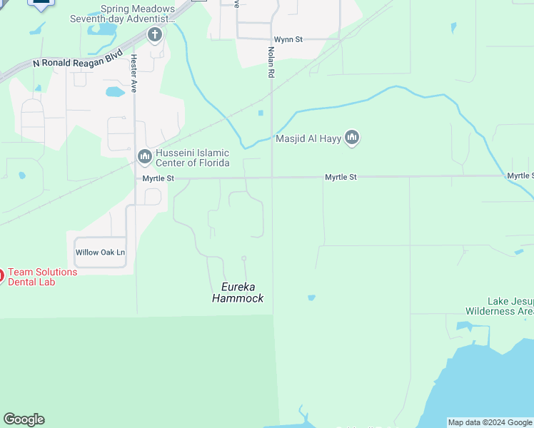 map of restaurants, bars, coffee shops, grocery stores, and more near 5537 Oakworth Place in Sanford