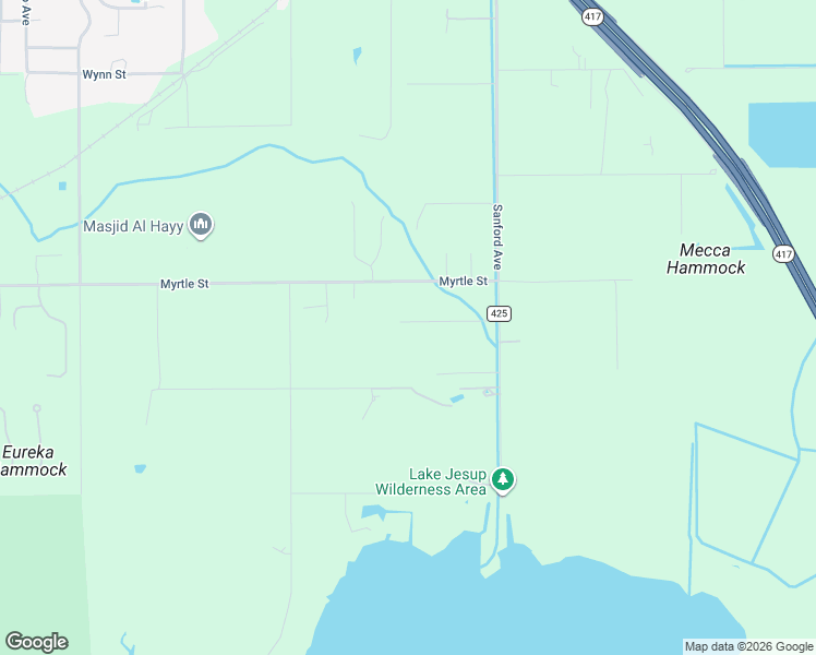 map of restaurants, bars, coffee shops, grocery stores, and more near 420 Lanark Street in Sanford