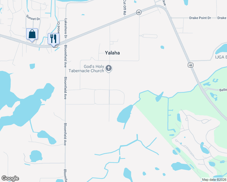map of restaurants, bars, coffee shops, grocery stores, and more near 8808 High Street in Yalaha