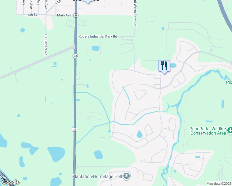 map of restaurants, bars, coffee shops, grocery stores, and more near 26709 White Plains Way in Leesburg