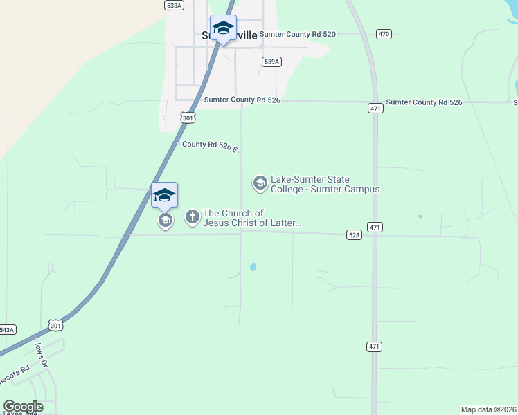 map of restaurants, bars, coffee shops, grocery stores, and more near in Sumterville
