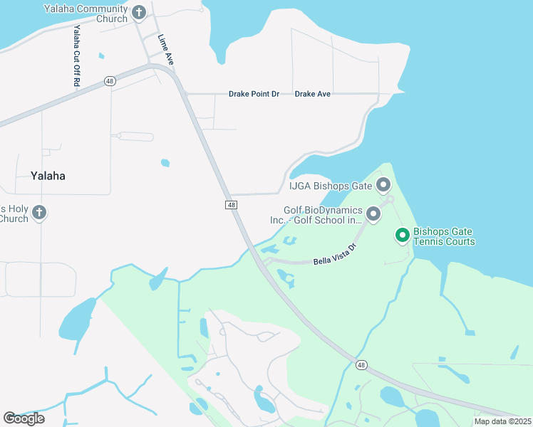 map of restaurants, bars, coffee shops, grocery stores, and more near 9605 County Road 48 in Howey-in-the-Hills