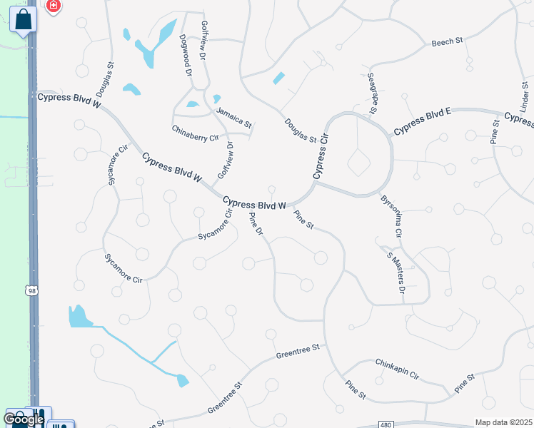 map of restaurants, bars, coffee shops, grocery stores, and more near 17 Cypress Boulevard West in Homosassa