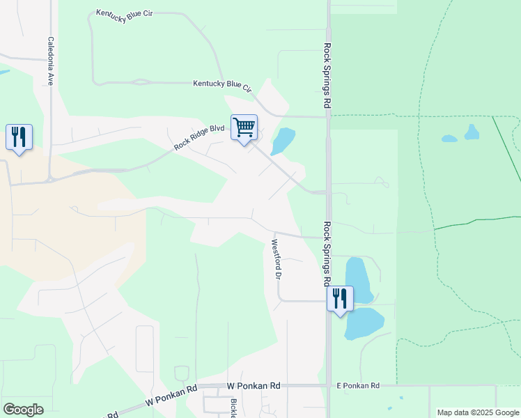 map of restaurants, bars, coffee shops, grocery stores, and more near 3608 Haddington Court in Apopka