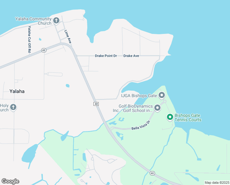 map of restaurants, bars, coffee shops, grocery stores, and more near 9605 County Road 48 in Howey-in-the-Hills