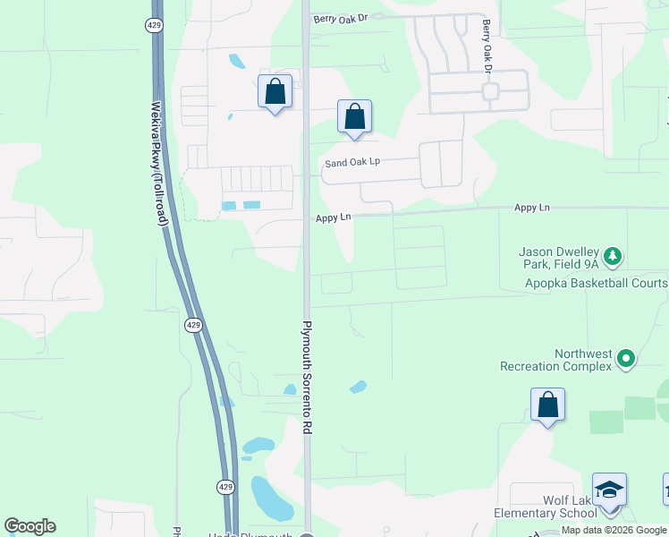 map of restaurants, bars, coffee shops, grocery stores, and more near 3897 Plymouth Sorrento Road in Apopka