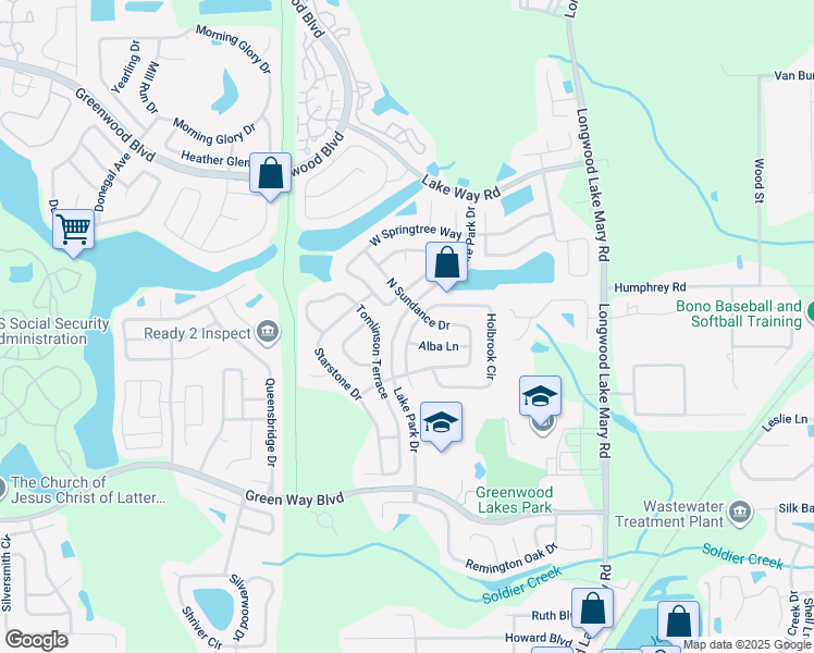 map of restaurants, bars, coffee shops, grocery stores, and more near 528 Holbrook Circle in Lake Mary
