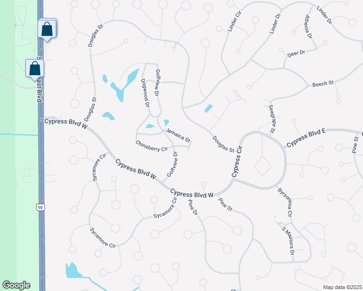 map of restaurants, bars, coffee shops, grocery stores, and more near 8 Chinaberry Circle in Homosassa