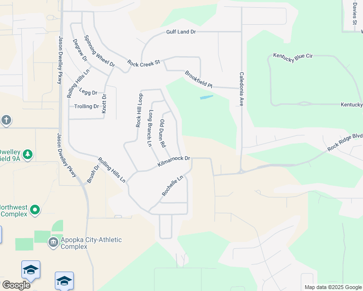 map of restaurants, bars, coffee shops, grocery stores, and more near 3835 Rock Hill Loop in Apopka