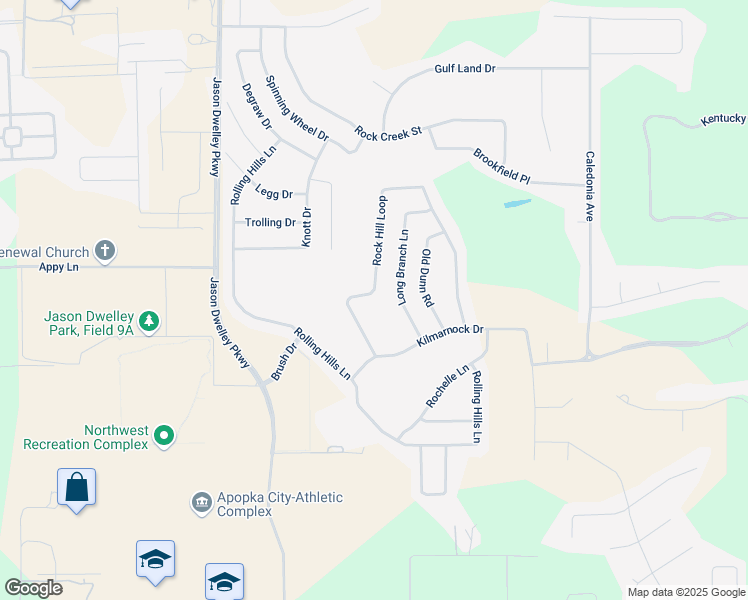 map of restaurants, bars, coffee shops, grocery stores, and more near 4408 Rock Hill Loop in Apopka
