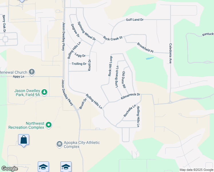 map of restaurants, bars, coffee shops, grocery stores, and more near 4408 Rock Hill Loop in Apopka
