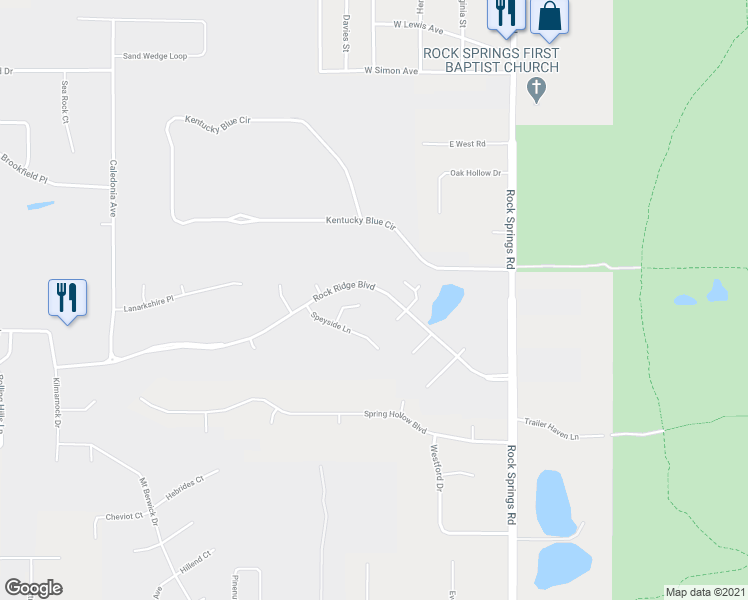 map of restaurants, bars, coffee shops, grocery stores, and more near 3752 Clydebank Court in Apopka