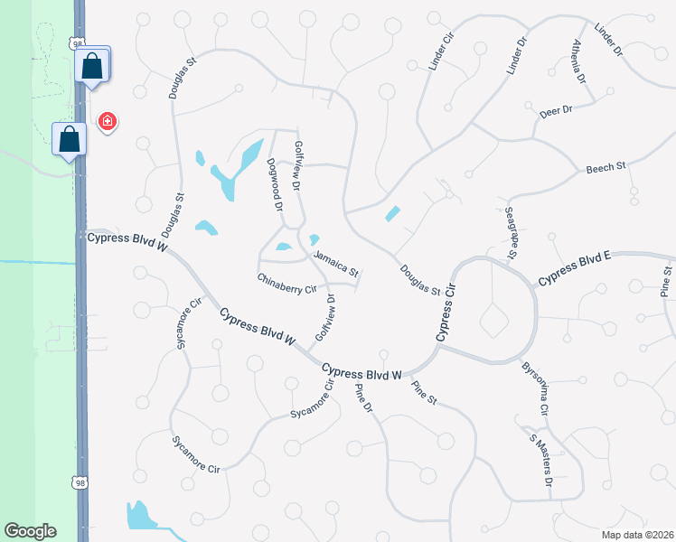 map of restaurants, bars, coffee shops, grocery stores, and more near 8 Chinaberry Circle in Homosassa