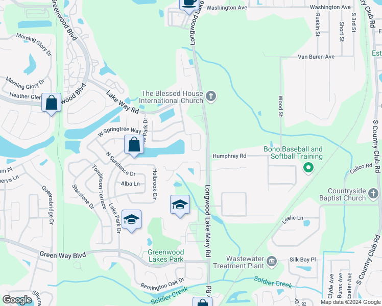 map of restaurants, bars, coffee shops, grocery stores, and more near 527 Cidermill Place in Lake Mary