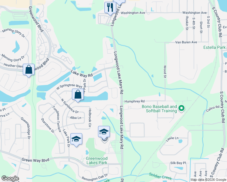 map of restaurants, bars, coffee shops, grocery stores, and more near 559 Cidermill Place in Lake Mary
