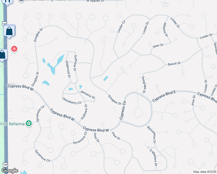map of restaurants, bars, coffee shops, grocery stores, and more near 8 Bumelia Court in Homosassa