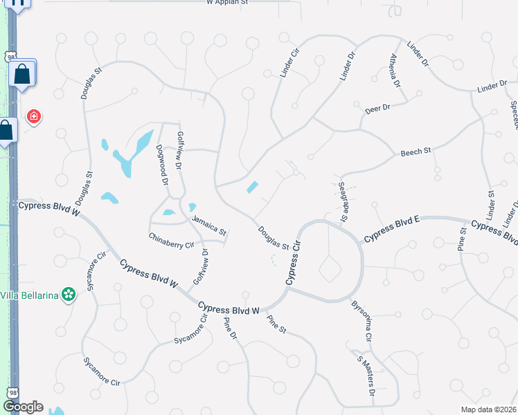 map of restaurants, bars, coffee shops, grocery stores, and more near 8 Bumelia Court in Homosassa
