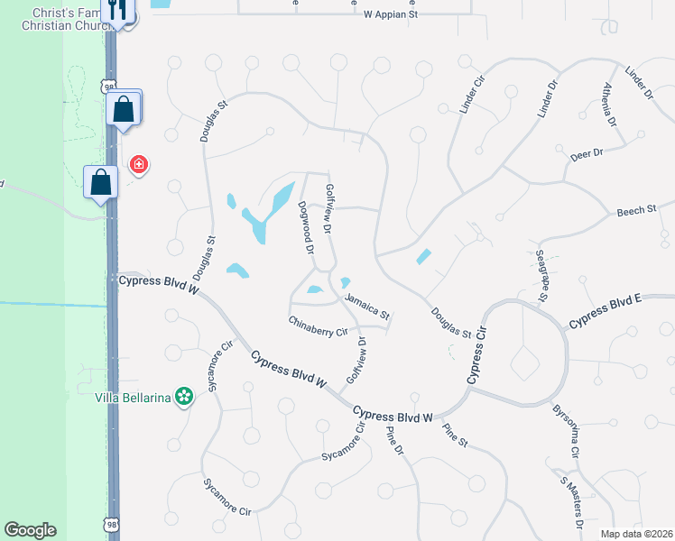 map of restaurants, bars, coffee shops, grocery stores, and more near 43 Golfview Drive in Homosassa