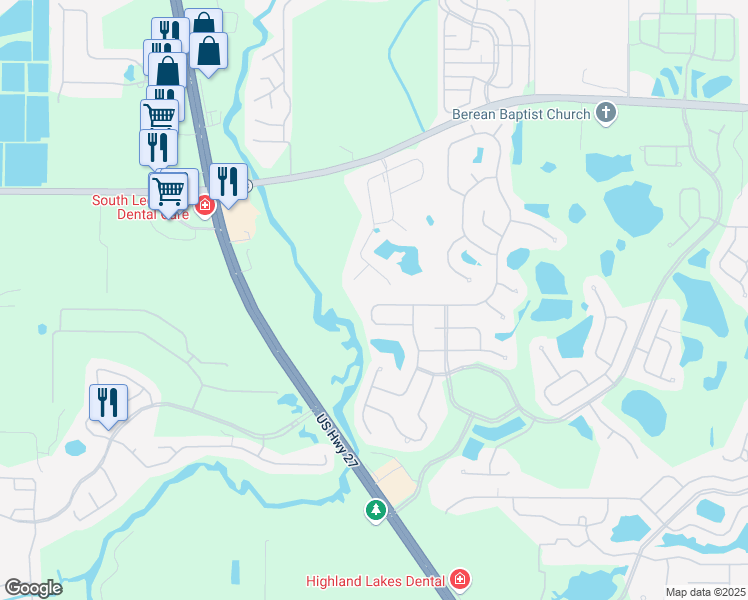 map of restaurants, bars, coffee shops, grocery stores, and more near 5127 Aurora Drive in Leesburg