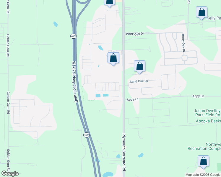 map of restaurants, bars, coffee shops, grocery stores, and more near 4024 Meandering Bay Drive in Apopka