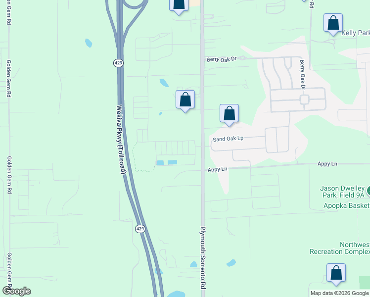 map of restaurants, bars, coffee shops, grocery stores, and more near 4140 Plymouth Sorrento Road in Apopka