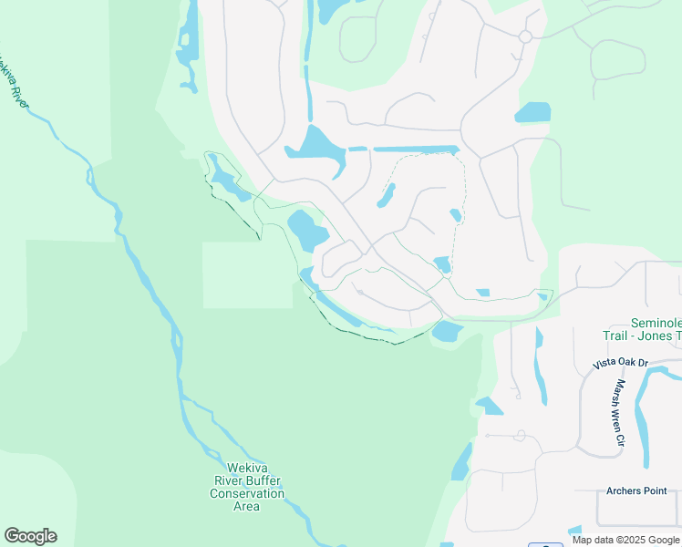 map of restaurants, bars, coffee shops, grocery stores, and more near 3203 Players View Circle in Longwood