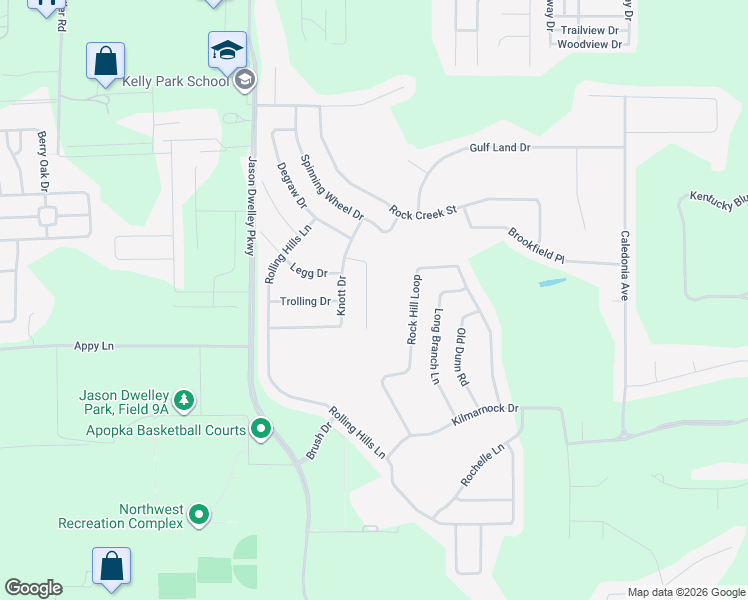 map of restaurants, bars, coffee shops, grocery stores, and more near 1021 Truffles Court in Apopka