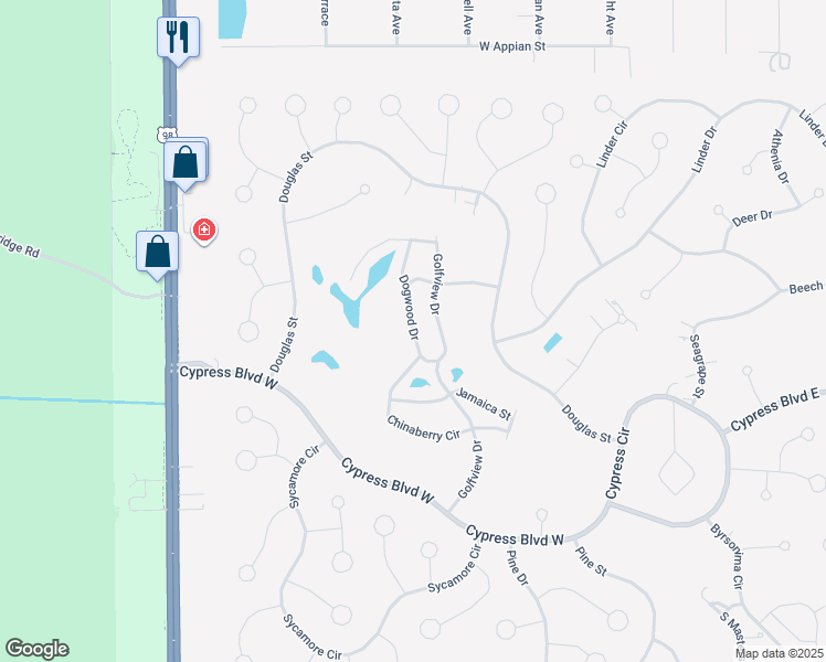 map of restaurants, bars, coffee shops, grocery stores, and more near 13 Dogwood Drive in Homosassa