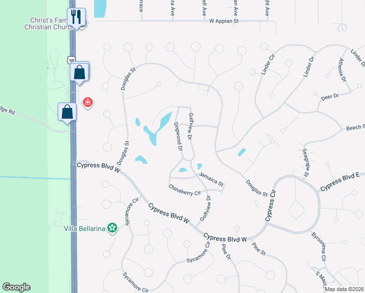 map of restaurants, bars, coffee shops, grocery stores, and more near 13 Dogwood Drive in Homosassa