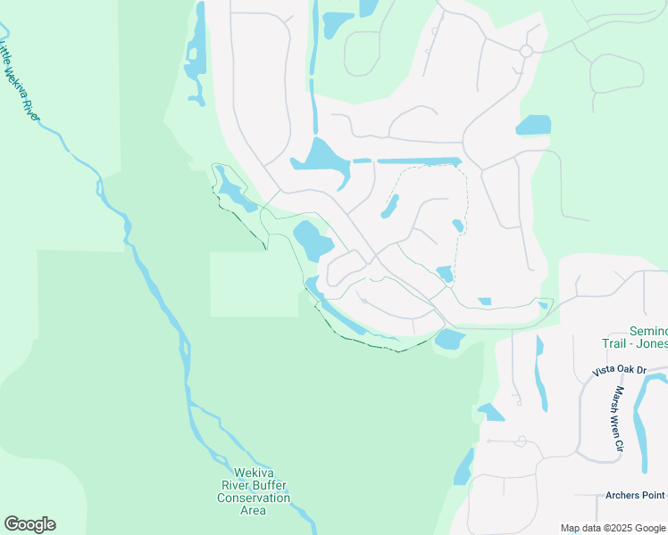 map of restaurants, bars, coffee shops, grocery stores, and more near 3203 Players View Circle in Longwood