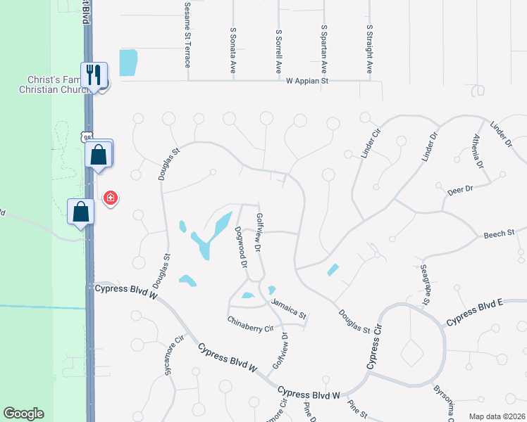 map of restaurants, bars, coffee shops, grocery stores, and more near 111 Golfview Drive in Homosassa