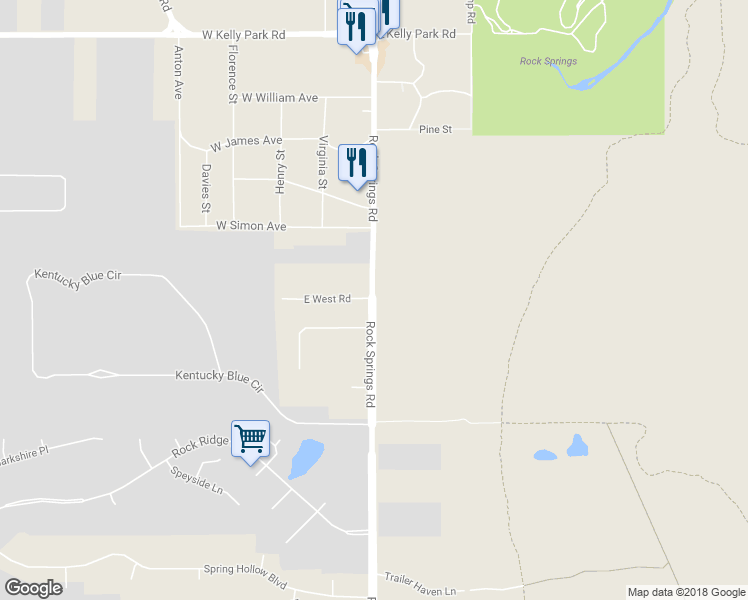 map of restaurants, bars, coffee shops, grocery stores, and more near 4399 Rock Springs Road in Apopka