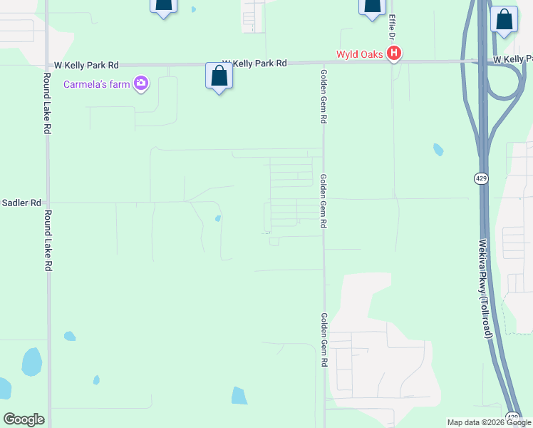 map of restaurants, bars, coffee shops, grocery stores, and more near 4505 Sadler Road in Apopka