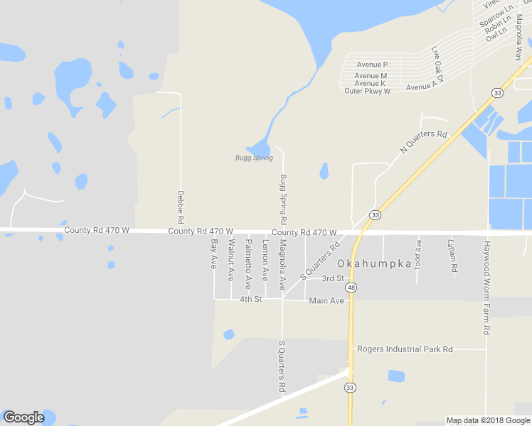 map of restaurants, bars, coffee shops, grocery stores, and more near 3147 County Road 470 in Okahumpka