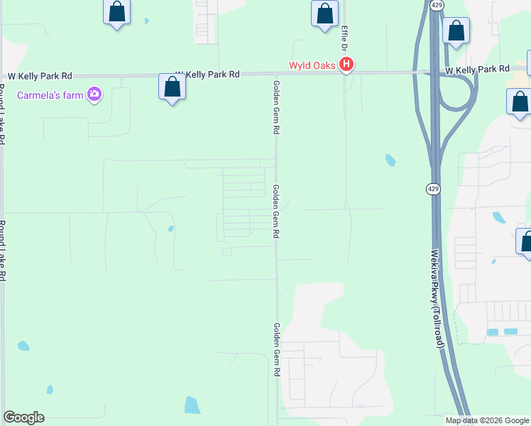 map of restaurants, bars, coffee shops, grocery stores, and more near 4340 Golden Gem Road in Apopka