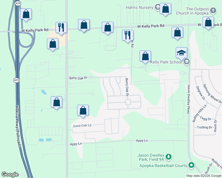 map of restaurants, bars, coffee shops, grocery stores, and more near 4402 Pine Gold Avenue in Apopka